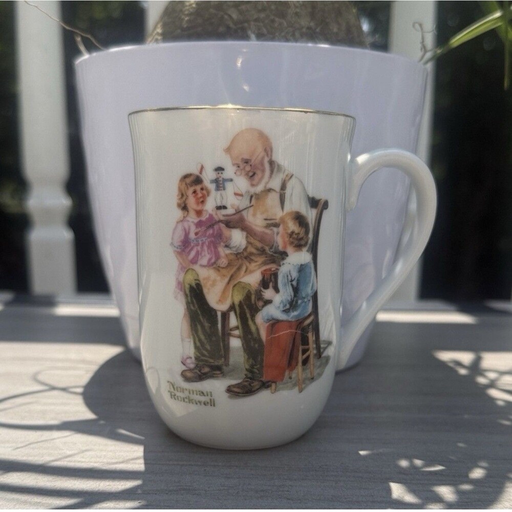 Vintage 1982 Norman Rockwell The Toymaker Limited Edition Collection Mug
